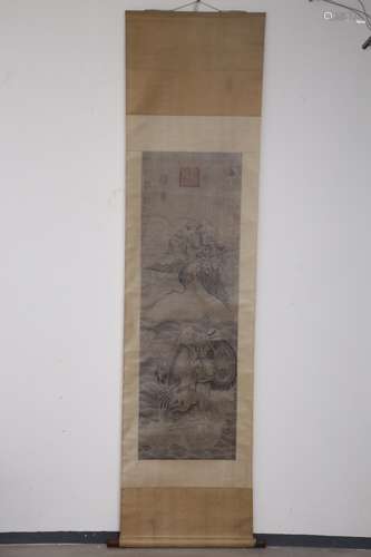 , "Liu nian uncluttered luo silk scroll vertical shaftS...