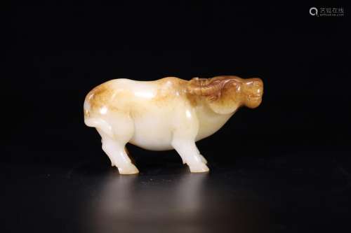 , old hetian jade penjing hetian jade cattle furnishing arti...