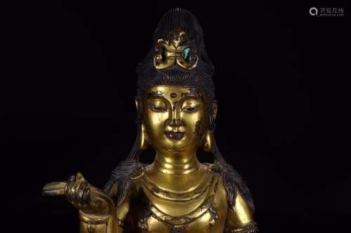 : copper and gold guanyin caveSize: 18 cm wide 12 cm high 33...