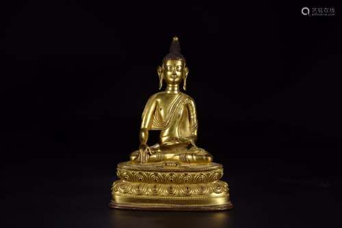 : copper and gold Buddha had caveSize: length 14 cm width 9 ...