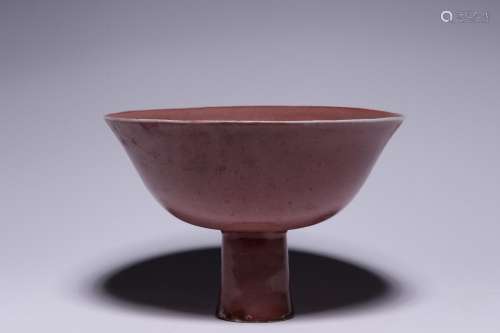 : red glaze footed bowl11 CM high 15.8 CM in diameter bottom...