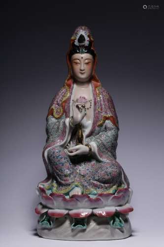 : "Zeng Long rise" pastel guanyin cave38 CM long, ...