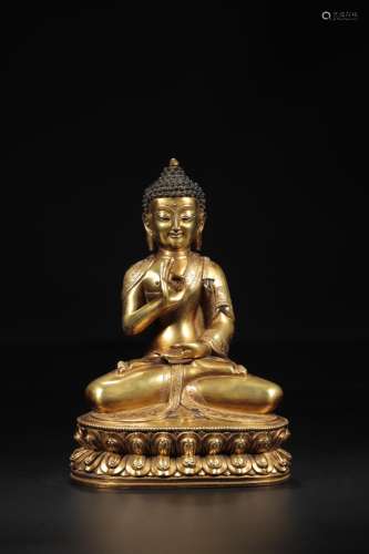 , copper Buddha statueSize: 18 * 26.5 cm weighs 3330 gCave f...