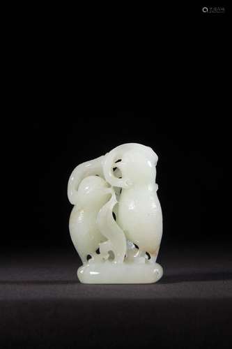 Hetian jade carved furnishing articles to live and work in p...