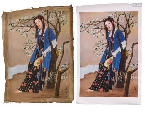 CHEN YIFEI, FIGURE PAINTING, TWO PIECES