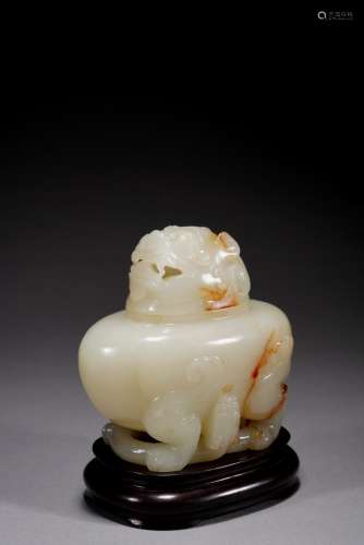QIN DYNASTY, WHITE JADE CARVING, AROMATHERAPY
