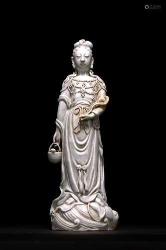 QIN DYNASTY, WHITE GLAZED AVALOKITESVARA