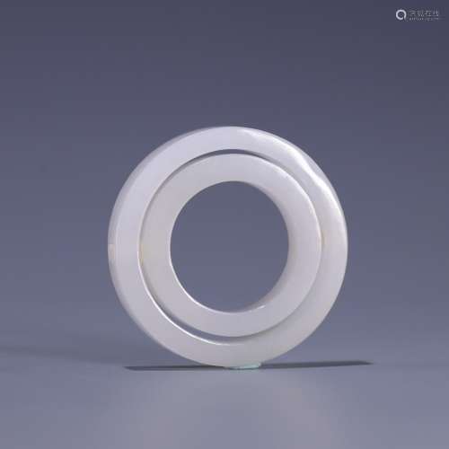 And hetian jade concentric rings, size: 5.1 * 0.9 cm, 33.5 g...