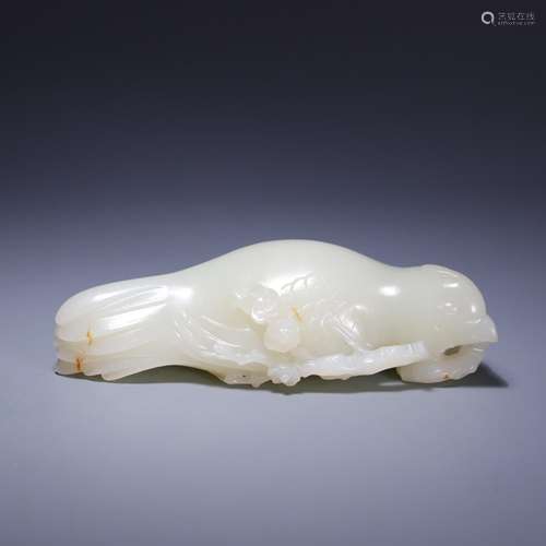 , hetian jade magpie bit peach sticks furnishing articles, s...