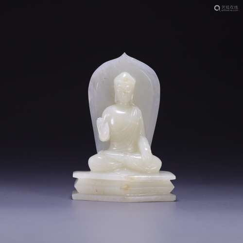 And hetian jade Buddha cave, size: 8.5 * * * * 6.0 2.8 cm, 1...