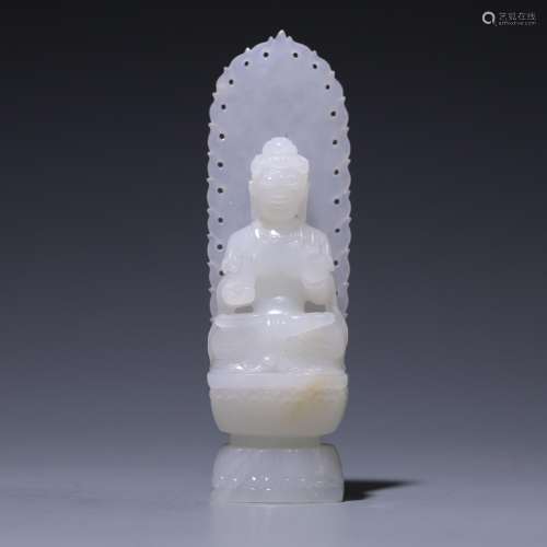 Hetian jade guanyin cave, size: 11 * * * * 3.3 2.5 cm, 101.3...