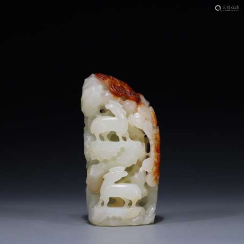 And hetian jade son 4 cm high 8.7 cm wide and 4.4 centimeter...