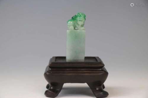 , jade beast button sealSize: 4 cm, width: 1.5 cm, thickness...