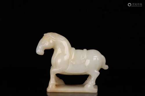 : hetian jade horse furnishing articlesSize: 7.7 cm wide and...