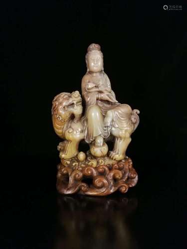 shou furong stone guanyin bodhisattvaSize: the whole 23 cm l...