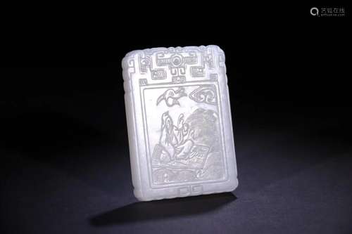 : hetian jade birds' characters' pageSize: 5.9 cm wi...