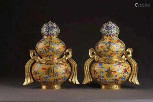 .Cloisonne Buddha sweet live lines and gourds ging a "p...