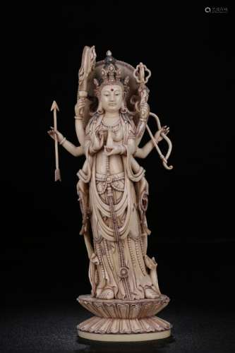 , guanyin stands resemble.chinese eight armsHigh 28 cm wide ...