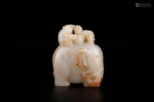 Wash as furnishing articles, hotan jade boySize: 8 x 5.5 x 1...