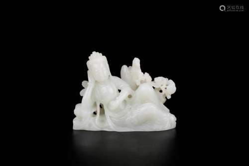 , hotan jade guanyin lie likeSize: 10 x 3.5 + 8 cm weight: 2...