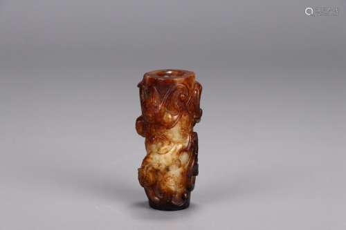 : hetian jade belt ooze therefore dragon son6.1 cm long, 2.8...