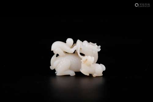 Hetian jade kirin Zi furnishing articlesSize: 7 * 3.5 * 4.5 ...