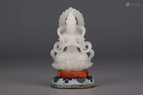 : hetian jade guanyin cave6 cm long, 2.5 cm wide, 8 cm tall,...