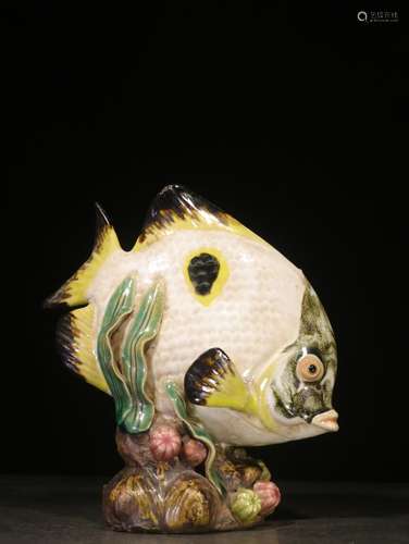 . Exquisite glaze SAN shek wan kiln tropical fish furnishing...