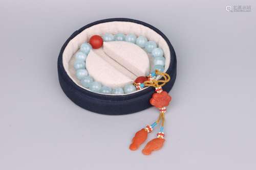 Blue sea with 18.Size: bead diameter 12.6 mm weighs 77.3 g.N...