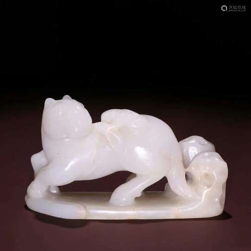 On the evening of hetian jade horse furnishing articlesSpeci...