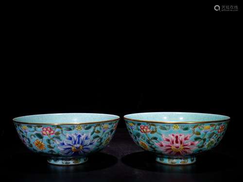 Colored enamel flower bowlsA single specification: height 3....