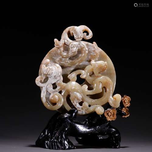 Ancient jade therefore, jade dragon patternSpecification: hi...