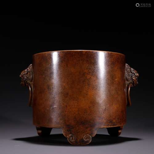 Beast ear incense burner, copperSpecification: high 10.5 15....