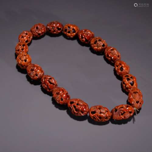 Old nuclear carved gourd grain braceletsSpecification: bead ...
