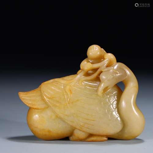 Goose furnishing articles: hetian jade boy playSpecification...