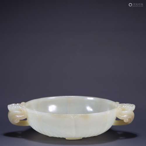 : hetian lorraine ear bowl of itSpecification: high 3.5 cm, ...