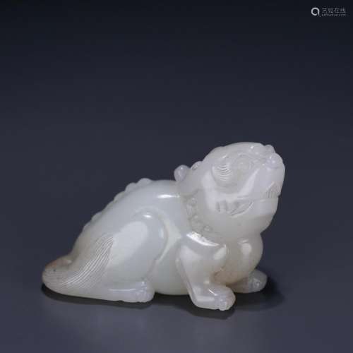 : hetian jade the mythical wild animal carvingsLength: 5.7 c...
