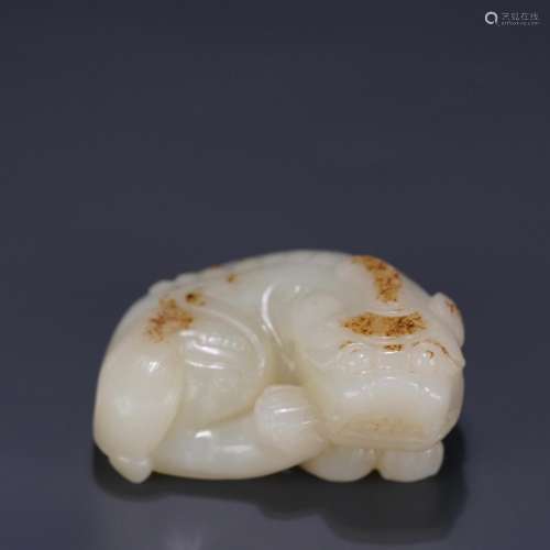 : hetian jade the mythical wild animal carvingsLength: 5.8 c...