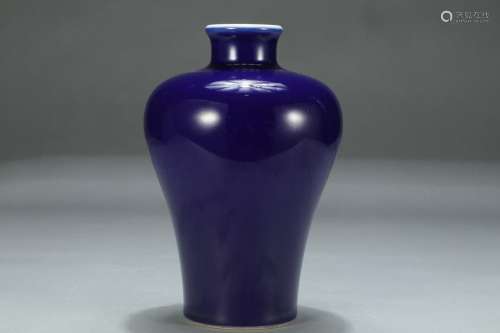 , "" ji blue glaze of white flower grain mei bottl...