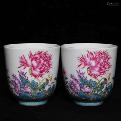 Pastel poppy pattern glass, high caliber 7.1 7,