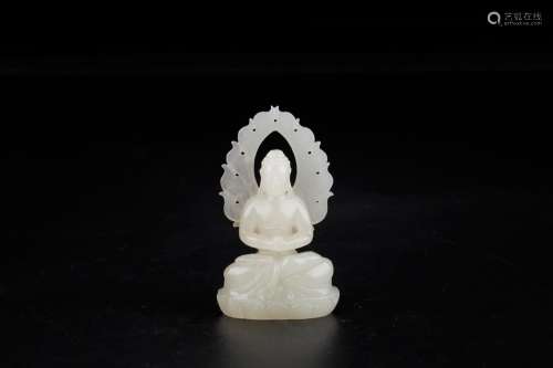 , hotan white jade Buddha statueSize: 5 + 2.5 * 9 cm weight:...