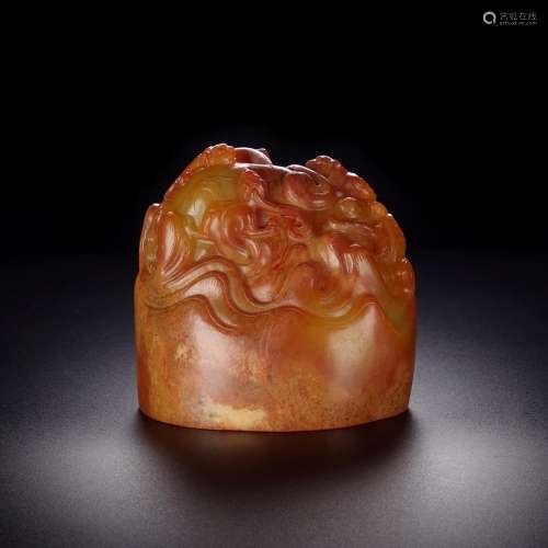 Hetian jade therefore Long Fu seal, the quality of the jade ...