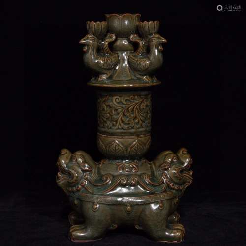 Longquan celadon god beast 25 x16 lamp