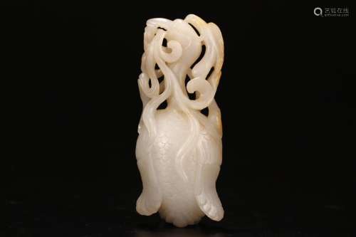 : hetian jade seed material all the way even the hand pieceL...