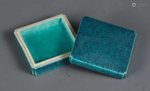 , blue glaze square boxLong size, 2.2 6 cm weighs 150 gExpos...