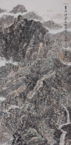 吴庆林(b.1950)  黄河岸边 设色纸本  镜心