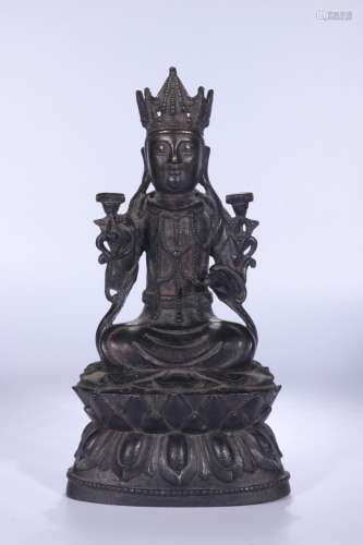 : copper foetus, guan Yin a statueSize: 26.8 cm wide and 13....