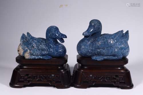 : green Jin Shibao duck furnishing articles of a couple14 cm...