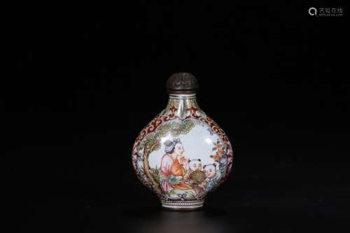 : with colored enamel snuff bottlesSize: 6.4 cm high 4.7 cm ...