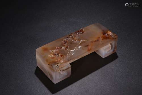 Beaming ink: agate, bedSize: 12 x 4.9 cm high 3.8 cm wide we...